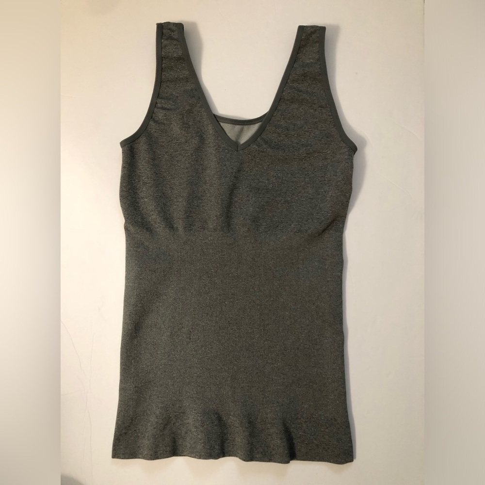 SkinnyGirl Smoothers & Shapers Size Medium V Neck Grey Tank Top